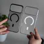 iPhone 17 Pro Max Hard Crystal Transparent MagSafe Case | Anti-Yellow Clear Back Cover with Metal Camera Bump