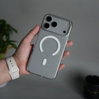 iPhone 17 Pro Max Hard Crystal Transparent MagSafe Case | Anti-Yellow Clear Back Cover with Metal Camera Bump