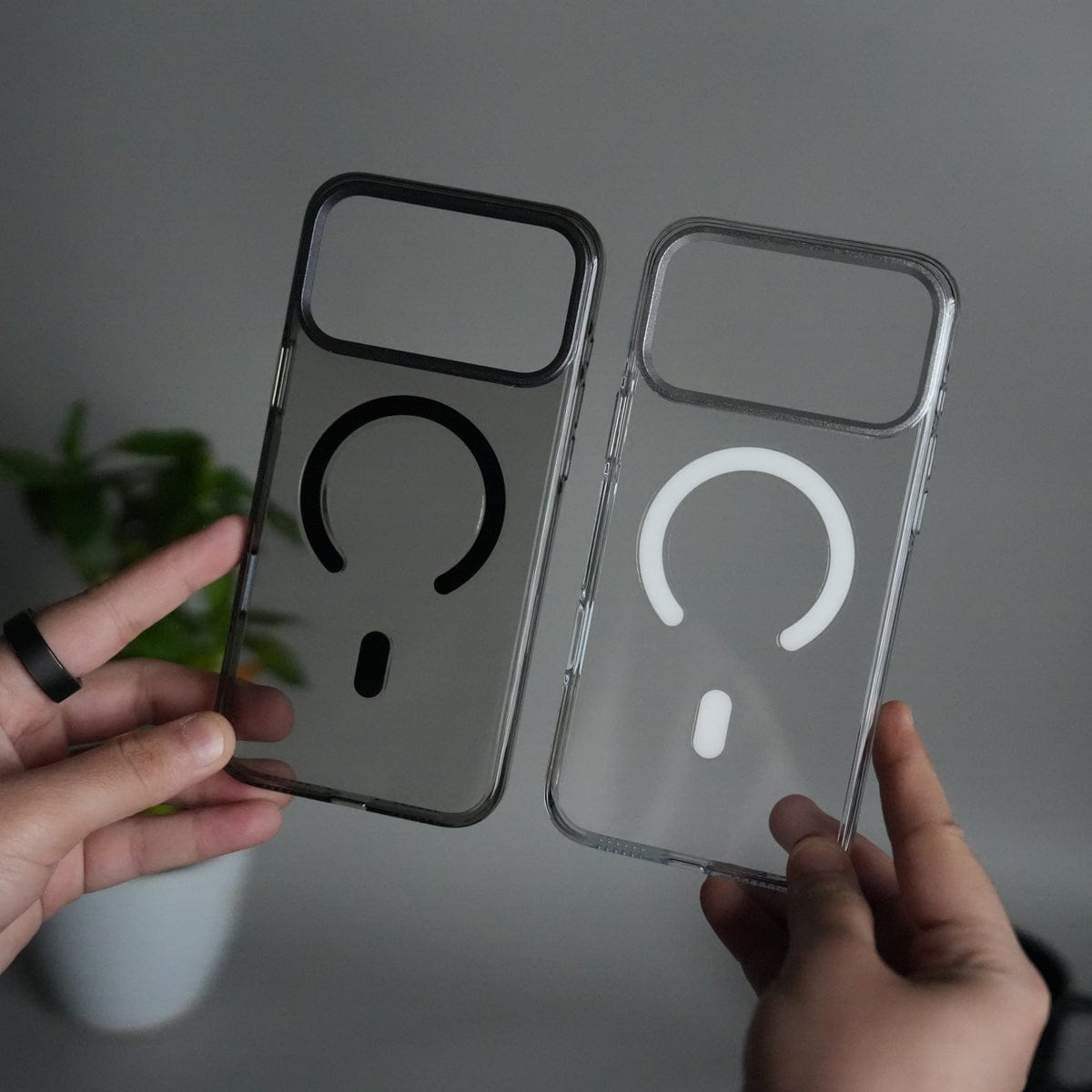 iPhone 17 Pro Max Hard Crystal Transparent MagSafe Case | Anti-Yellow Clear Back Cover with Metal Camera Bump