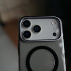 iPhone 17 Pro Max Hard Crystal Transparent MagSafe Case | Anti-Yellow Clear Back Cover with Metal Camera Bump
