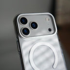 iPhone 17 Pro Max Hard Crystal Transparent MagSafe Case | Anti-Yellow Clear Back Cover with Metal Camera Bump