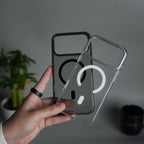 iPhone 17 Pro Max Hard Crystal Transparent MagSafe Case | Anti-Yellow Clear Back Cover with Metal Camera Bump