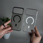 iPhone 17 Pro Max Hard Crystal Transparent MagSafe Case | Anti-Yellow Clear Back Cover with Metal Camera Bump