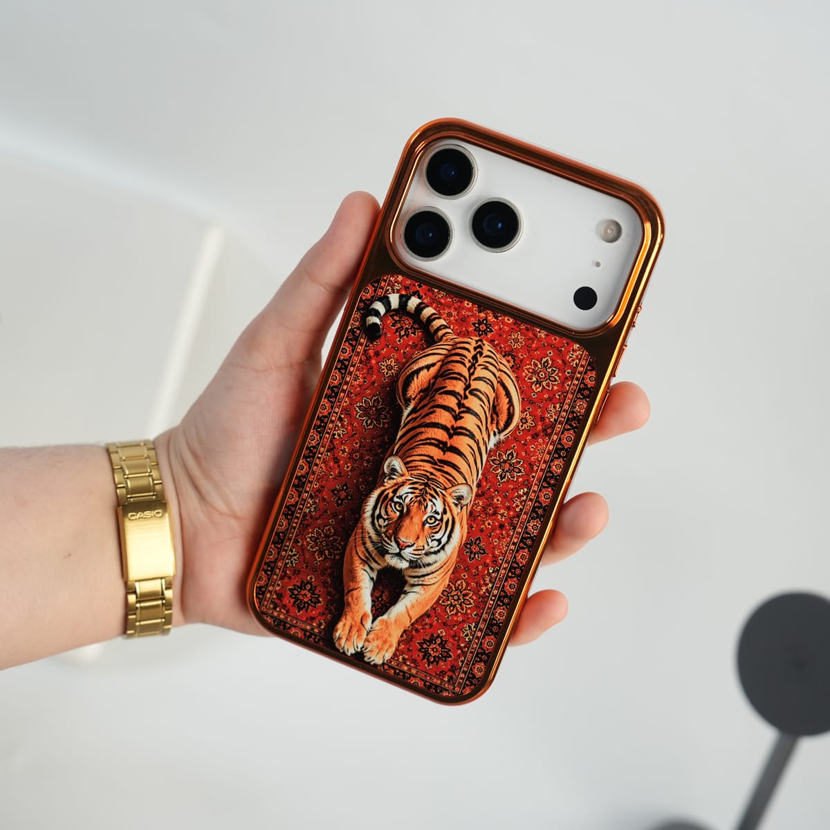 iPhone 17 Series RegalTiger Chrome Plated Case Cover