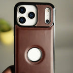 iPhone 17 Pro Max JTP PU Leather Logo Cut Case Premium Finish Cover