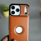 iPhone 17 Pro Max JTP PU Leather Logo Cut Case Premium Finish Cover