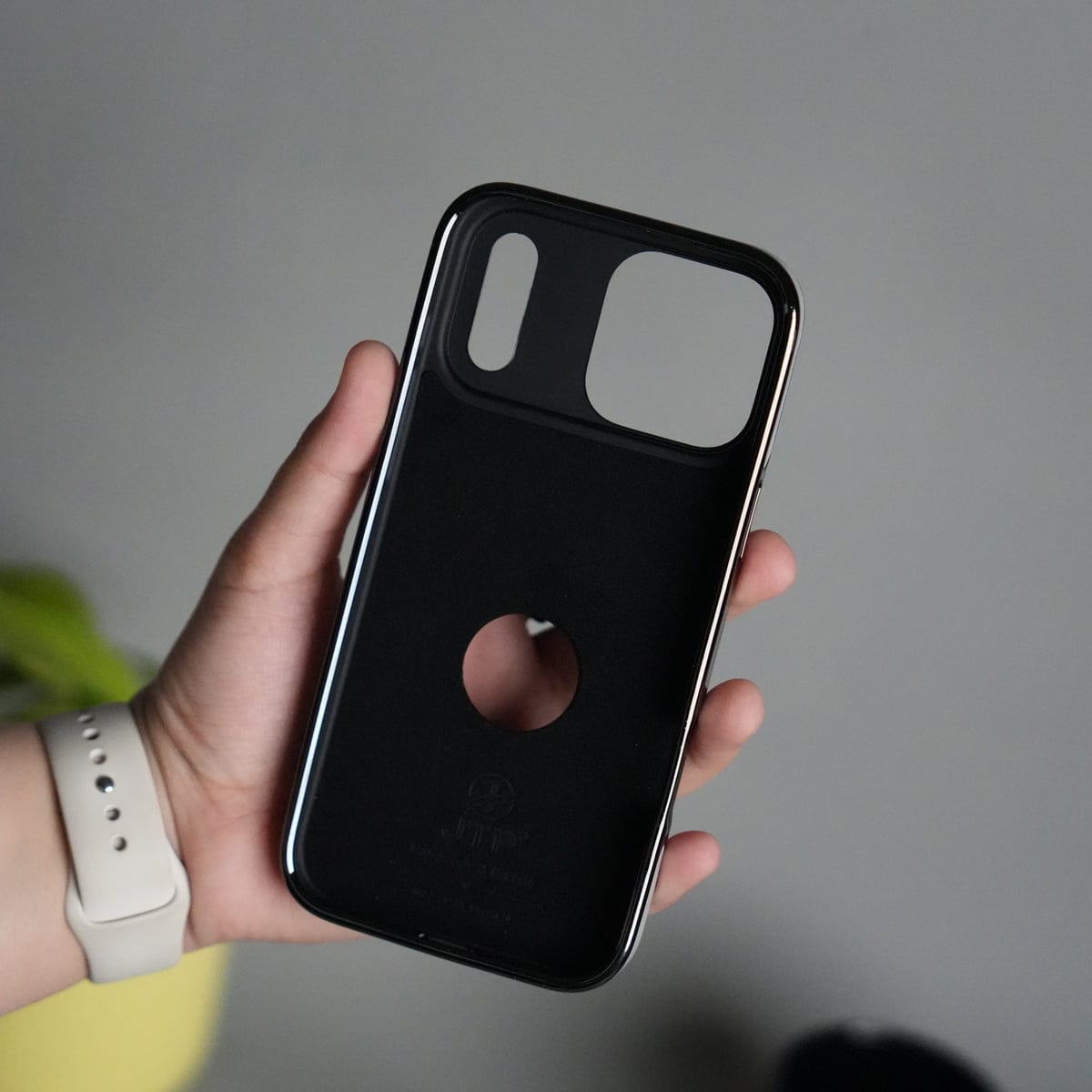 iPhone 17 Pro Max JTP PU Leather Logo Cut Case Premium Finish Cover