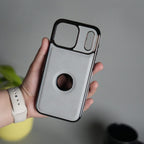 iPhone 17 Pro Max JTP PU Leather Logo Cut Case Premium Finish Cover