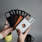 iPhone 17 Pro Max JTP PU Leather Logo Cut Case Premium Finish Cover