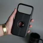 iPhone 17 Pro Max Leather Case | Classic Middle Stitched PU Back Cover