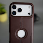 iPhone 17 Pro Max Leather Case | Classic Middle Stitched PU Back Cover