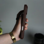iPhone 17 Pro Max Leather Case | Classic Middle Stitched PU Back Cover