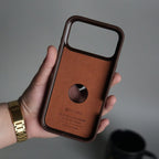 iPhone 17 Pro Max Leather Case | Classic Middle Stitched PU Back Cover