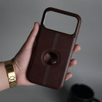 iPhone 17 Pro Max Leather Case | Classic Middle Stitched PU Back Cover