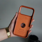 iPhone 17 Pro Max Leather Case | Classic Middle Stitched PU Back Cover