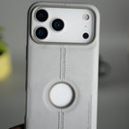 iPhone 17 Pro Max Leather Case | Classic Middle Stitched PU Back Cover