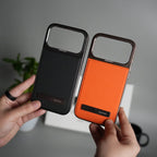 iPhone 17 Pro Max Leather Mate Chrome Plated Kick Stand Case Cover