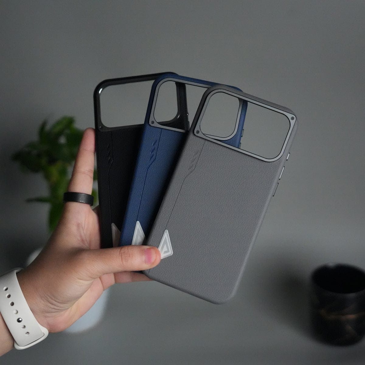 iPhone 17 Pro Max Leather Texture MagSafe PVC NUIU Case With Metal Camera Bump