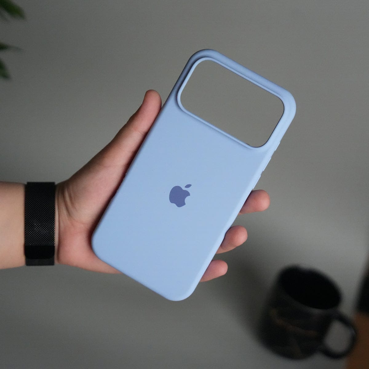 iPhone 17 Pro Max Liquid Silicone Case Cover (Baby Blue)