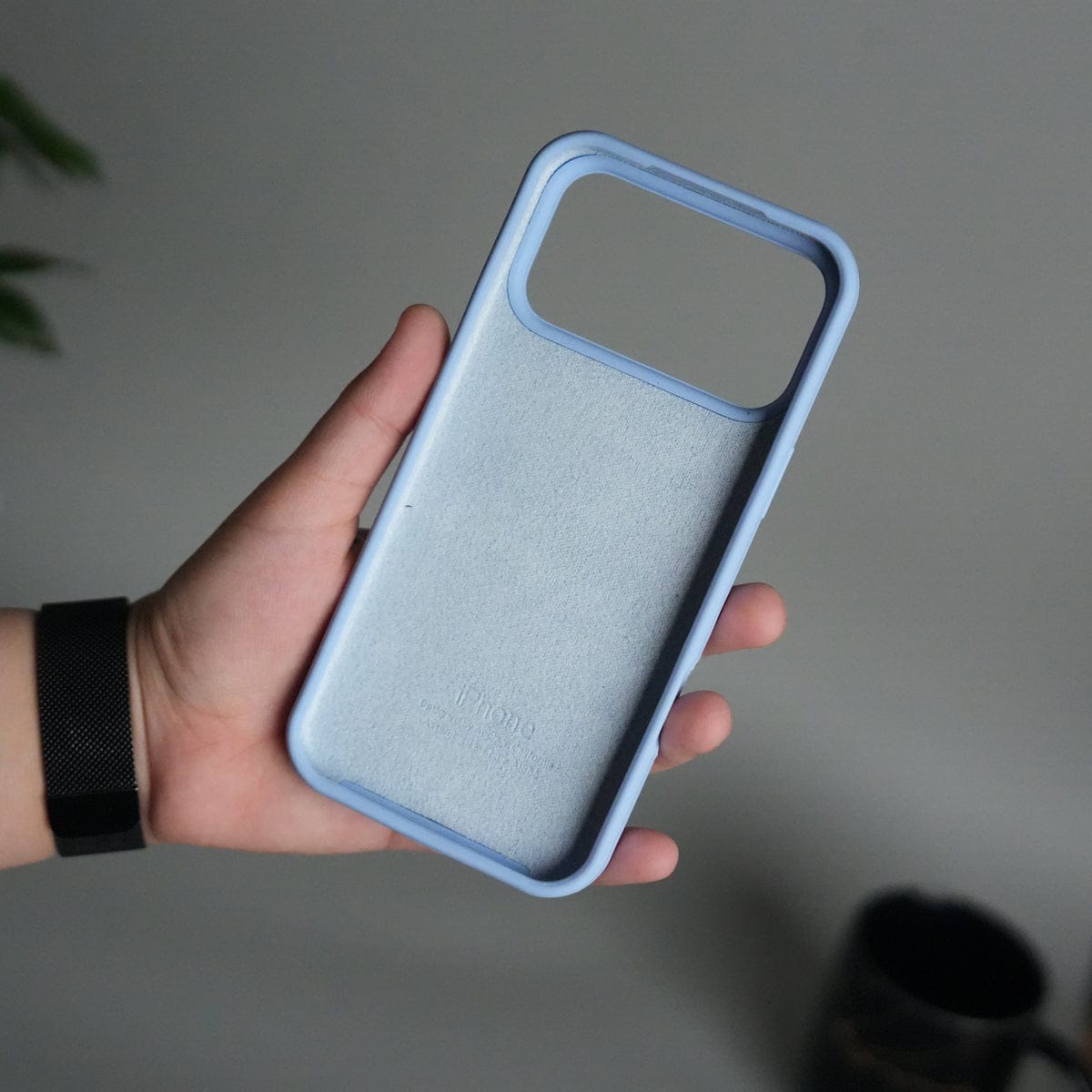 iPhone 17 Pro Max Liquid Silicone Case Cover (Baby Blue)