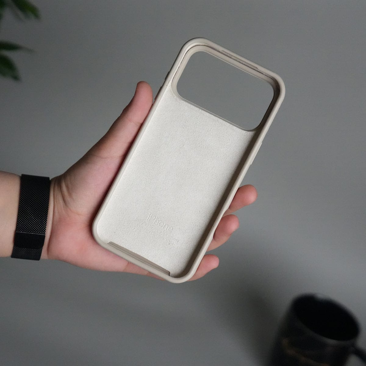 iPhone 17 Pro Max Liquid Silicone Case Cover (Beige)