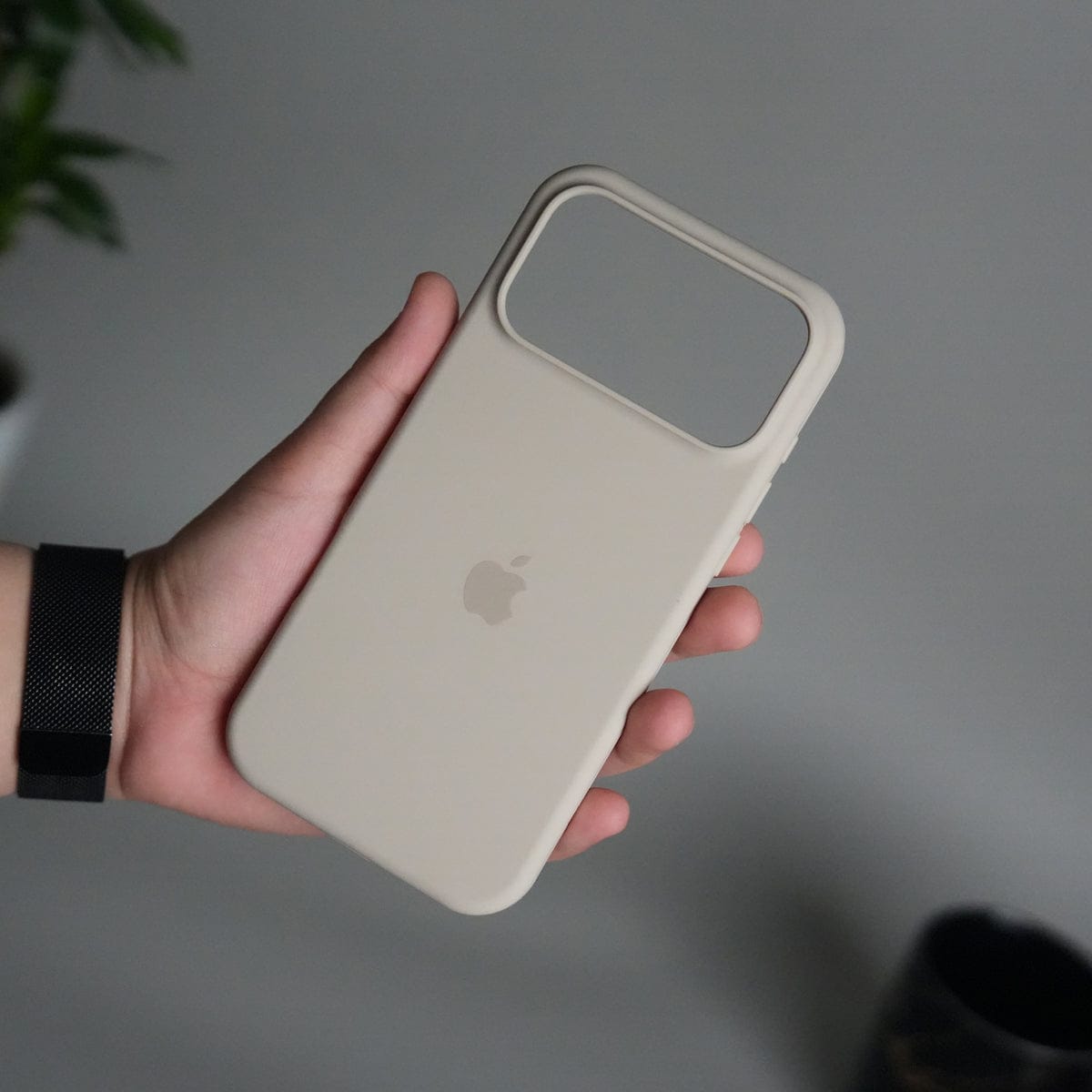 iPhone 17 Pro Max Liquid Silicone Case Cover (Beige)