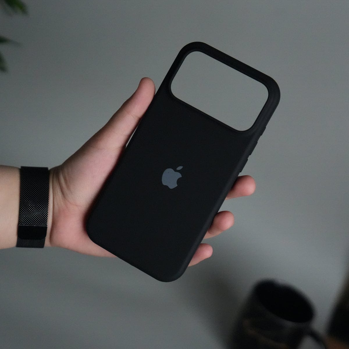 iPhone 17 Pro Max Liquid Silicone Case Cover | Black