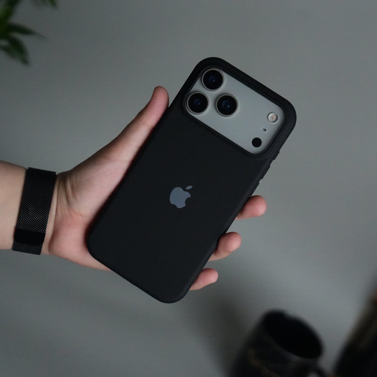 iPhone 17 Pro Max Liquid Silicone Case Cover | Black