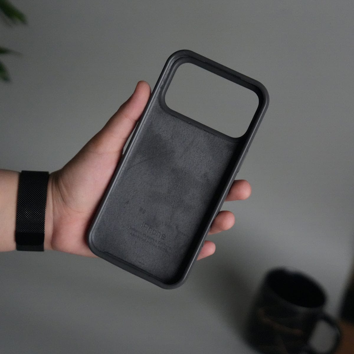 iPhone 17 Pro Max Liquid Silicone Case Cover (Dark Gray)