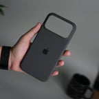iPhone 17 Pro Max Liquid Silicone Case Cover (Dark Gray)