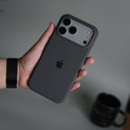 iPhone 17 Pro Max Liquid Silicone Case Cover (Dark Gray)