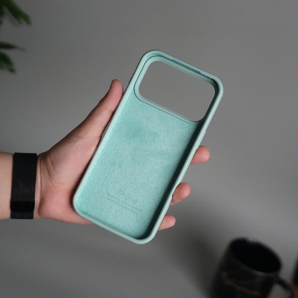 iPhone 17 Pro Max Liquid Silicone Case Cover (Mint Green)