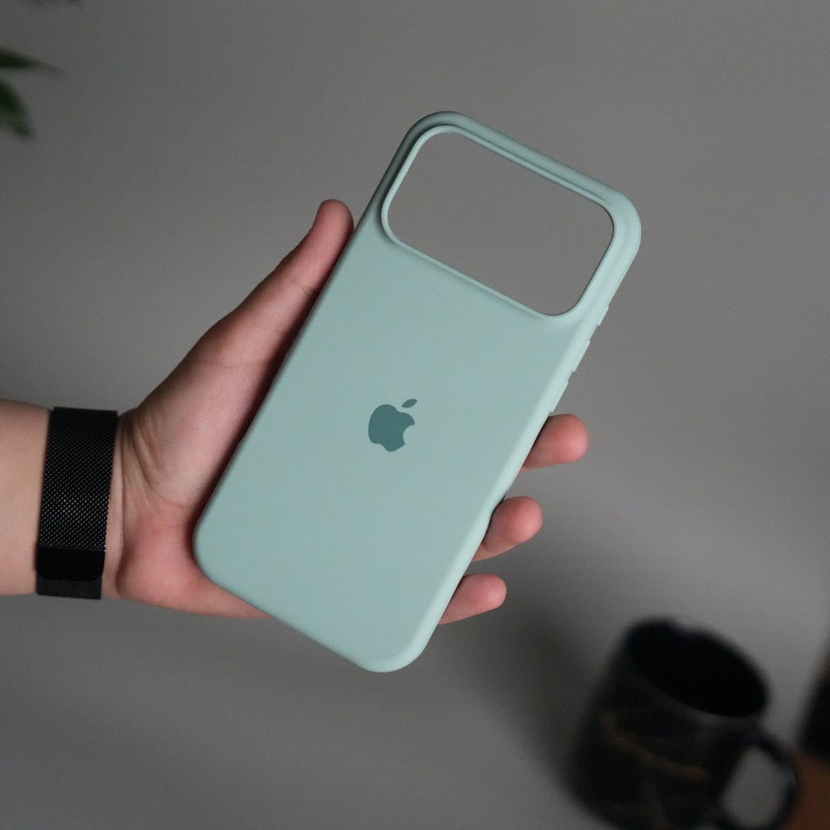 iPhone 17 Pro Max Liquid Silicone Case Cover (Mint Green)
