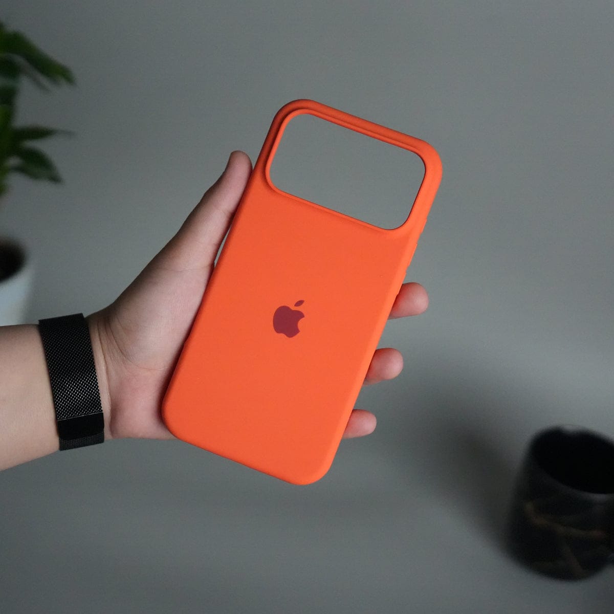 iPhone 17 Pro Max Liquid Silicone Case Cover (Orange)