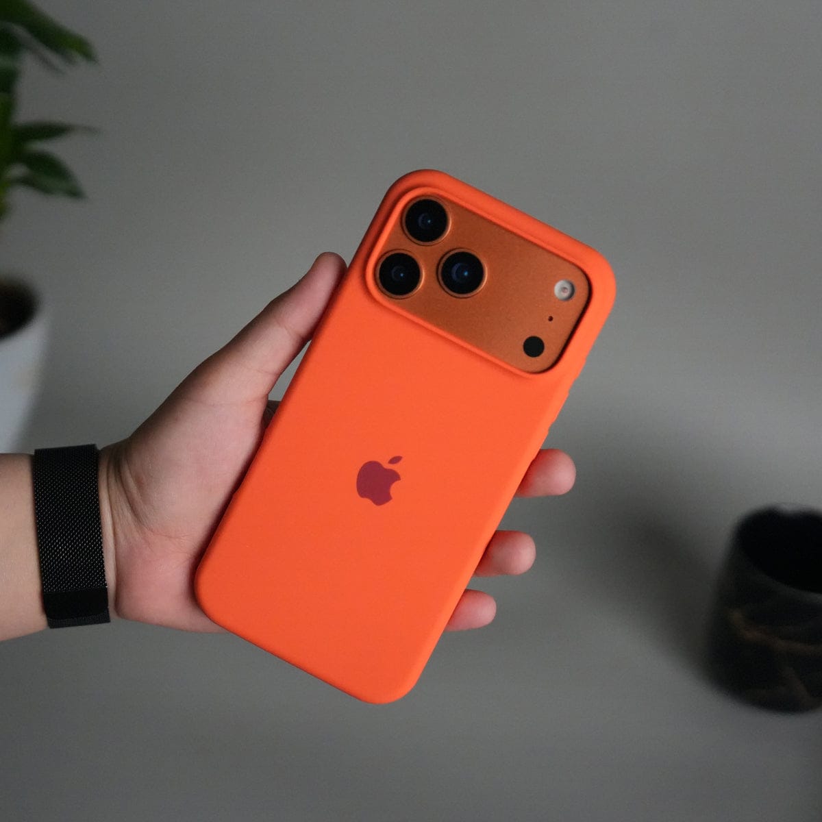iPhone 17 Pro Max Liquid Silicone Case Cover (Orange)