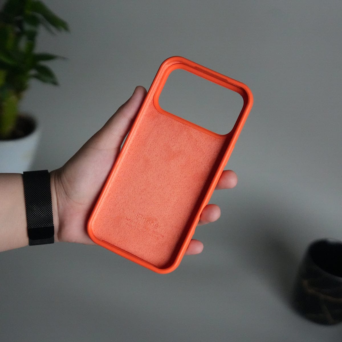 iPhone 17 Pro Max Liquid Silicone Case Cover (Orange)