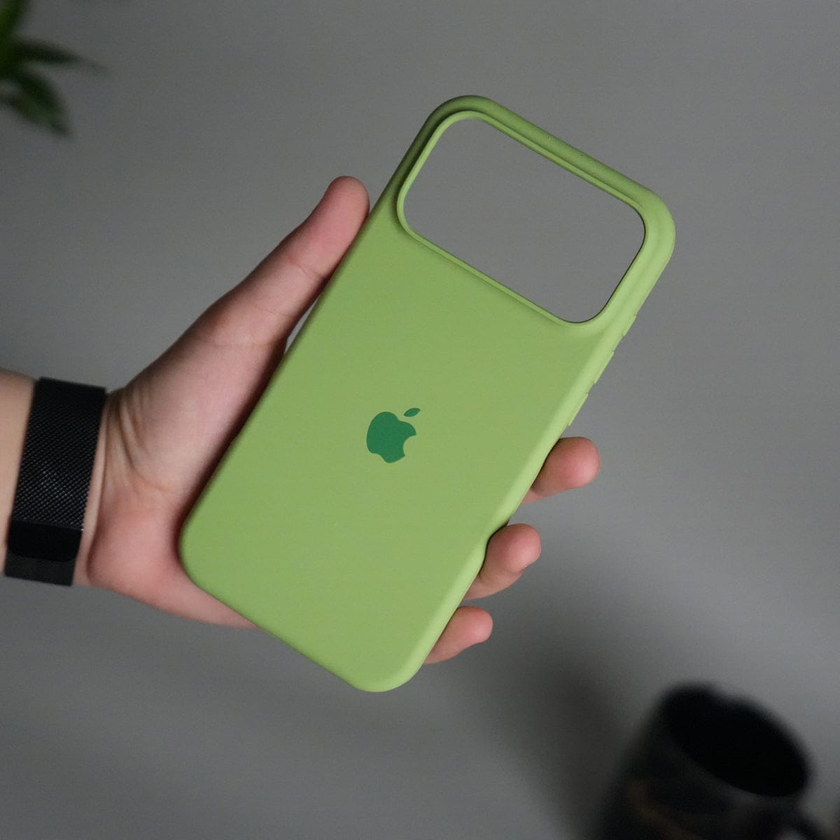 iPhone 17 Pro Max Liquid Silicone Case Cover (Pista Green)