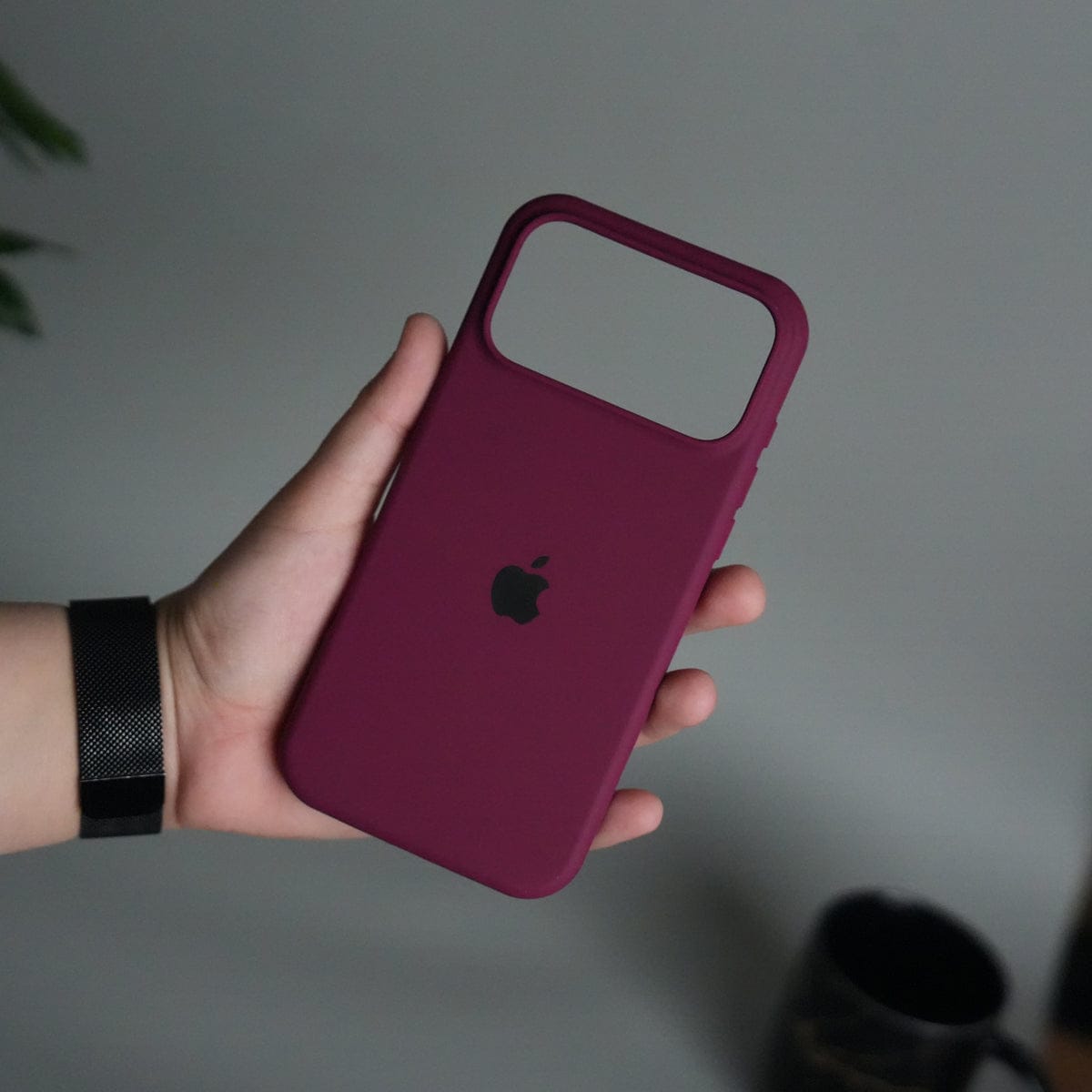 iPhone 17 Pro Max Liquid Silicone Case Cover (Plum)