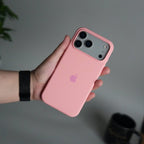 iPhone 17 Pro Max Liquid Silicone Case Cover (Rose Pink)