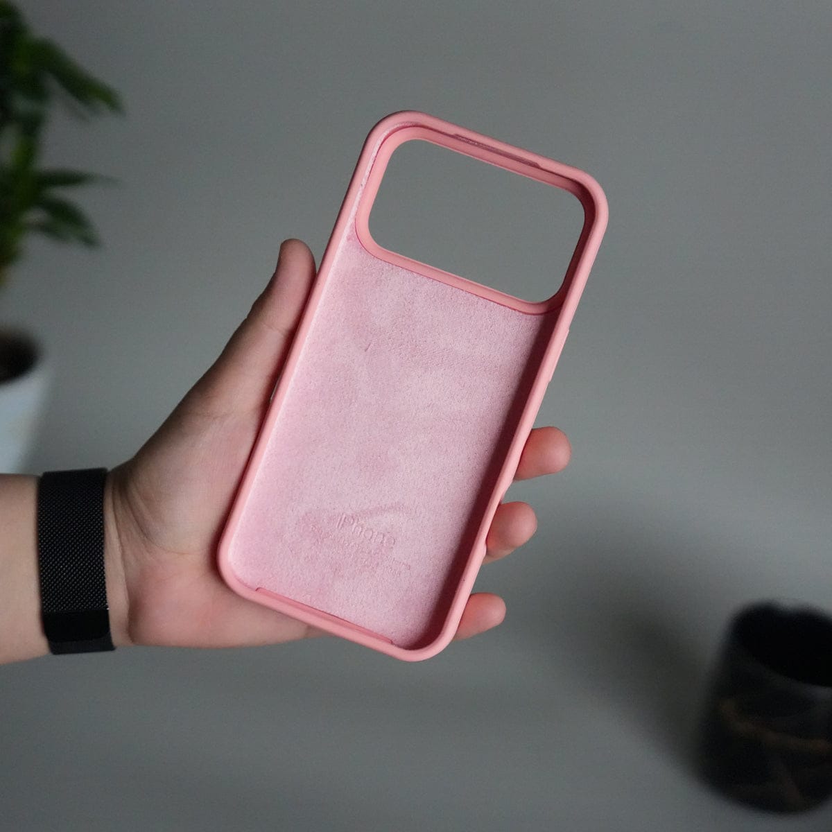iPhone 17 Pro Max Liquid Silicone Case Cover (Rose Pink)