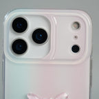iPhone Series Luxury 3D Butterfly Gradient Case with Pearl Beaded Wristlet