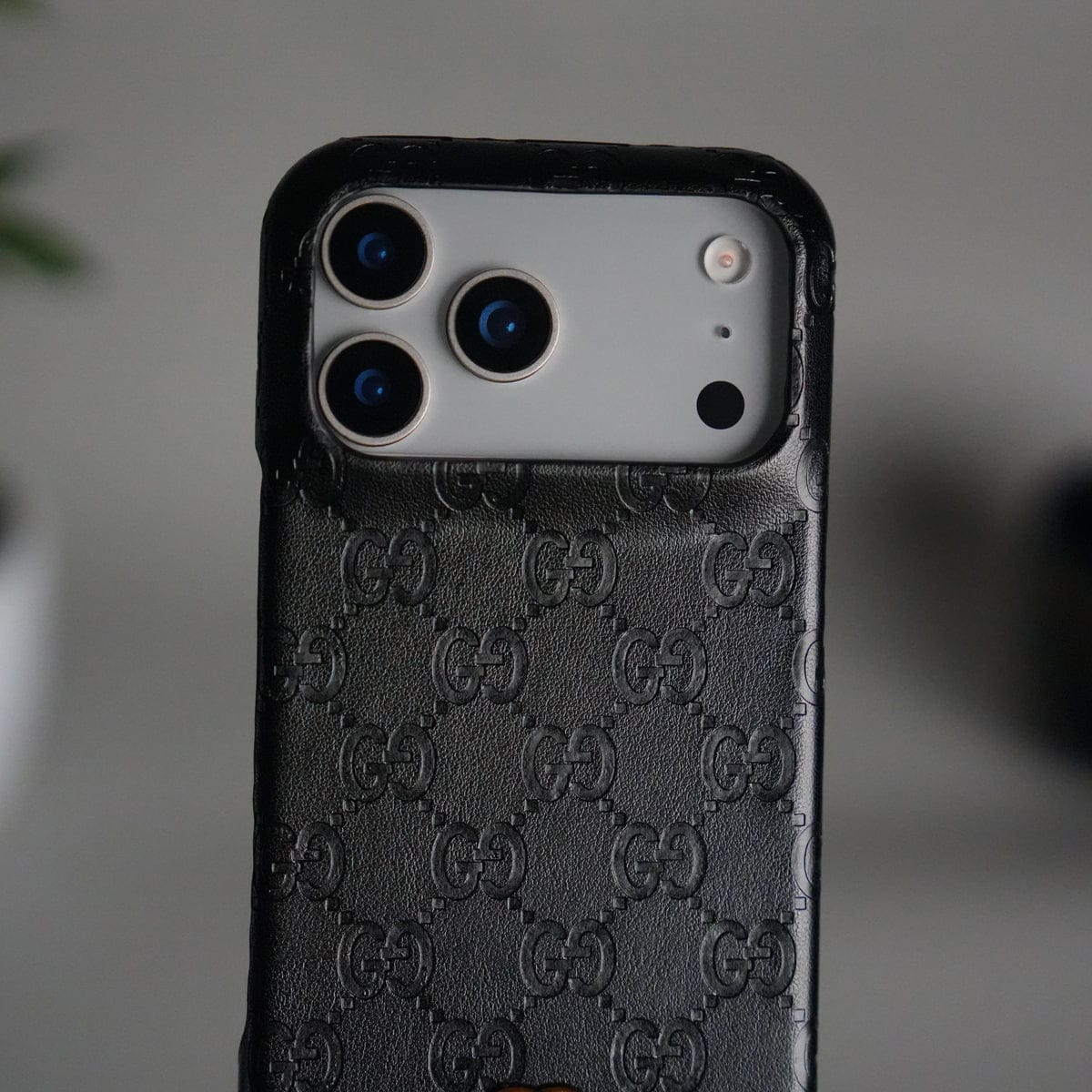 iPhone 17 Pro Max Luxury GG Fashion Leather Brand Case Cover