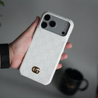 iPhone 17 Pro Max Luxury GG Fashion Leather Brand Case Cover