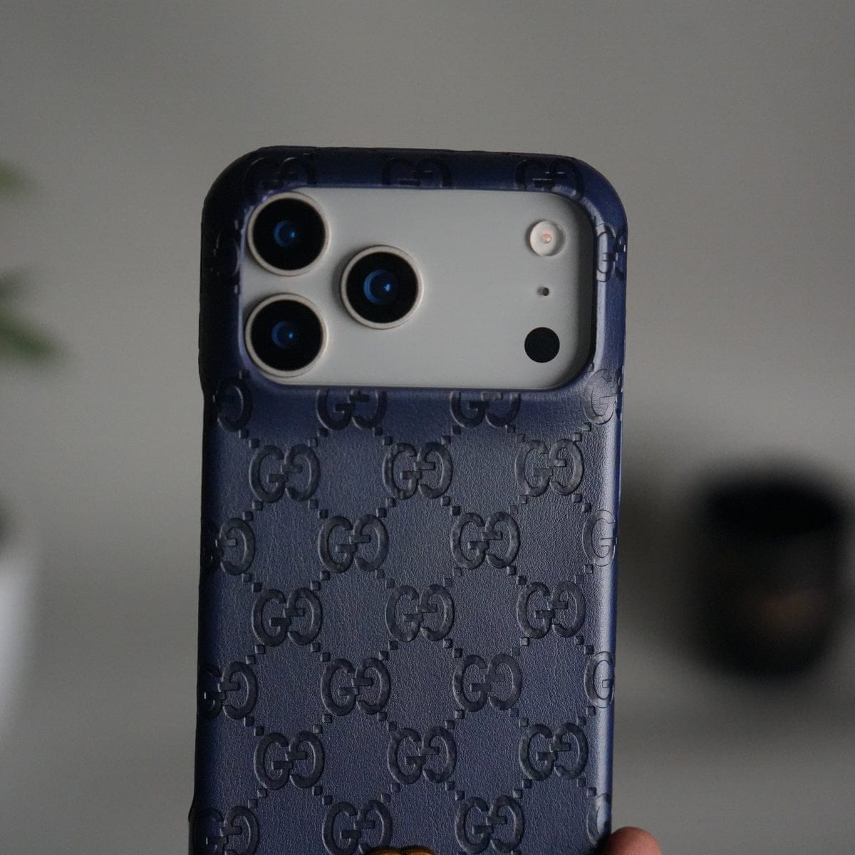 iPhone 17 Pro Max Luxury GG Fashion Leather Brand Case Cover