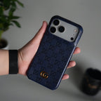 iPhone 17 Pro Max Luxury GG Fashion Leather Brand Case Cover
