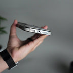 iPhone 17 Pro Max Luxury Leather Magnetic Ring Case | Metal Kickstand Cover with Chrome Frame