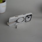 iPhone 17 Pro Max Luxury Leather MagSafe Case | Metal Ring Stand and Grip Holder Cover