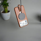 iPhone 17 Pro Max Luxury Leather MagSafe Case | Metal Ring Stand and Grip Holder Cover