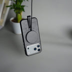 iPhone 17 Pro Max Luxury Leather MagSafe Case | Metal Ring Stand and Grip Holder Cover