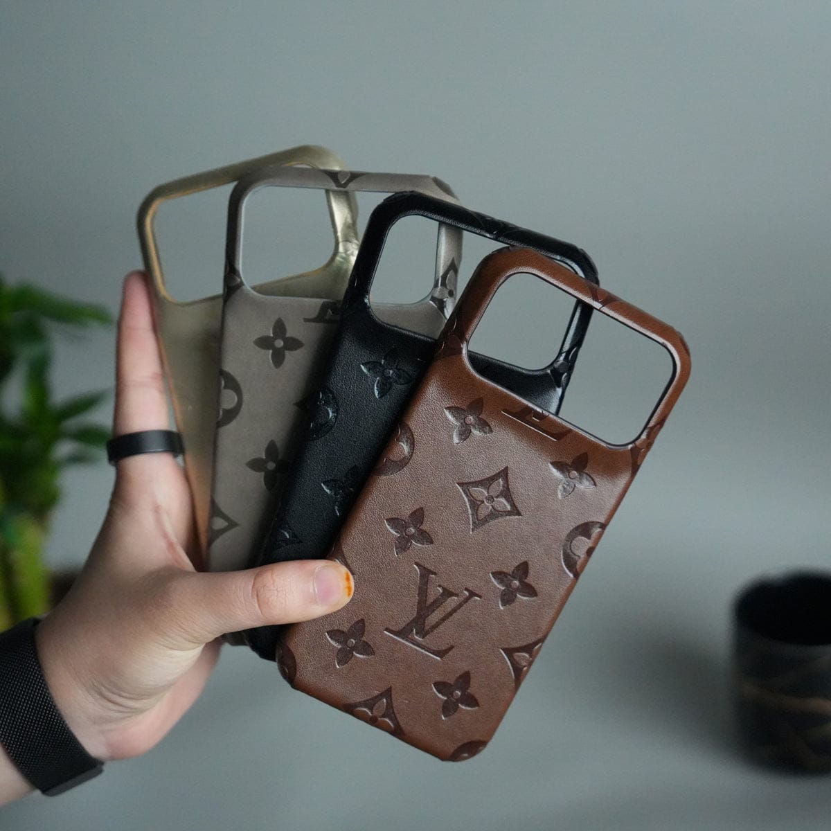 iPhone 17 Pro Max Luxury PU Leather Fashion Brand Case Cover